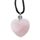 Healing Stone Gemstone Heart Shaped Pendant Necklace