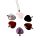 Gemstone Heart Shaped Pendant Necklace with 6 Interchangeable Stones