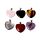Gemstone Heart Shaped Pendant Necklace with 6 Interchangeable Stones