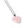 Gemstone Heart Shaped Pendant Necklace with 6 Interchangeable Stones
