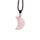 Healing Stone Gemstone Moon Shaped Mini Pendant Necklace