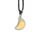 Healing Stone Gemstone Moon Shaped Mini Pendant Necklace
