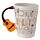 Guitar with Sheet Music Decal Ceramic Shaped Handle Mug