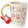 Guitar with Sheet Music Decal Ceramic Shaped Handle Mug