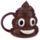 Emotive Poop Ceramic Shaped Mug with Lid