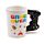 Game Over with Pixel Decal Ceramic Shaped Handle Mug