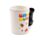 Game Over with Pixel Decal Ceramic Shaped Handle Mug