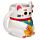 White Maneki Neko Lucky Cat Ceramic Shaped Mug