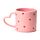 Amore Heart Porcelain Shaped Handle Mug