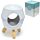 Eden White Abstract Ceramic Oil Burner with Feet