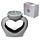 Eden Grey Ceramic Heart Shaped Double Dish Oil & Wax Melt Burner