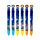 Space Team Multi Colour Pen with Topper (8 Colours)