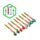 Set of 8 Erasable Pens with Minecraft Tools Silicone Topper