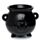 Black Witches Cauldron Shaped Ceramic Indoor Freestanding Planter/Plant Pot