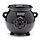Black Witches Cauldron Shaped Ceramic Indoor Freestanding Planter/Plant Pot