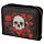 Skulls and Roses Zip Around Small Wallet Purse