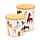 Barks Dog Set of 2 RPET & Bamboo Storage Jars S/M