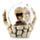 Skull Snow Globe in Skeleton Hand Snow Globe