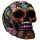 Metallic Day of the Dead Daisy & Flower Skull Decoration