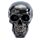 Metallic Black Skull Decoration