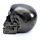Metallic Black Skull Decoration