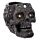 Silver Beaded Skull Head Tea Light Candle Holder
