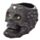 Silver Beaded Skull Head Tea Light Candle Holder