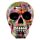 Rainbow Marble Effect Skull Ornament