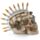 Steampunk Style Skull with Bullet Mohican