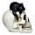 Skull with Black Cat Ornament