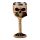 Decorative Skulls with Red Rose in Mouth Goblet