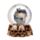 Gruesome Skull Snow Globe with Animals