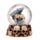Gruesome Skull Snow Globe with Animals