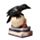 Crow Perched on LED Skull & Books