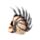 Punk Skull with Chains & Blades Mohican