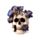 Skull with Purple Vine Flowers