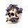 Skull with Purple Vine Flowers