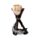 Skull Head with Scythe Tripod Tea Light Candle Holder