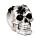 Silver Skull with Black Spiders & Webs