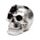 Silver Skull with Black Spiders & Webs
