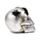 Silver Skull with Black Spiders & Webs