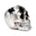 Silver Skull with Black Spiders & Webs