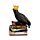 Crow wearing Crown Standing on Books Ornament