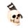 Skull with Saw Through Head