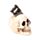 Skull with Saw Through Head