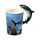 Lisa Parker Shark Ceramic Shaped Handle Mug