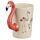 Flamingo Pinks with Flaming Decal Ceramic Shaped Handle Mug