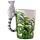 Lemur with Jungle Decal Ceramic Shaped Handle Mug