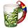 Parrot with Jungle Decal Ceramic Shaped Handle Mug