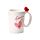 Amore Hearts Ceramic Shaped Handle Mug